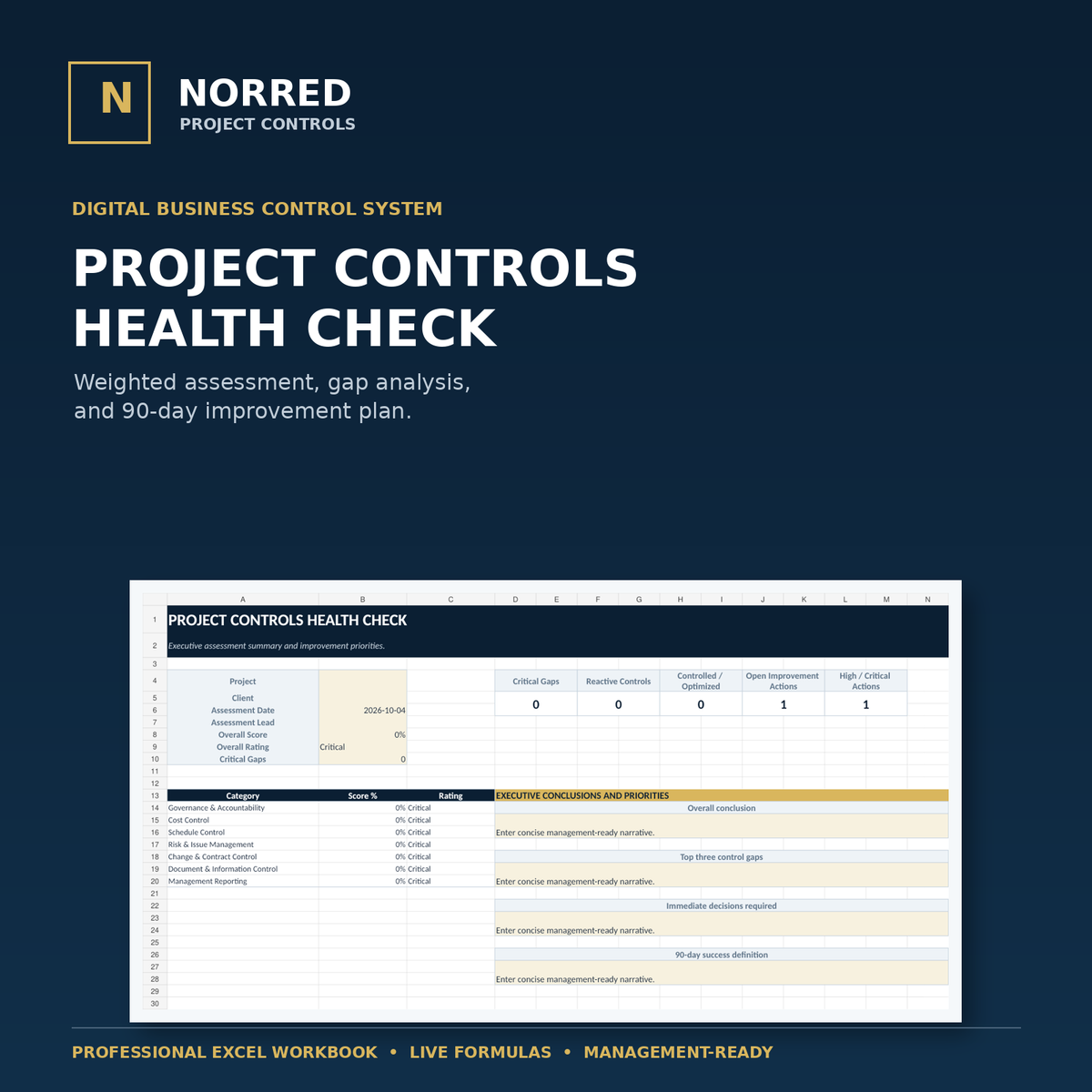 NORRED Project Controls Health Check Toolkit cover
