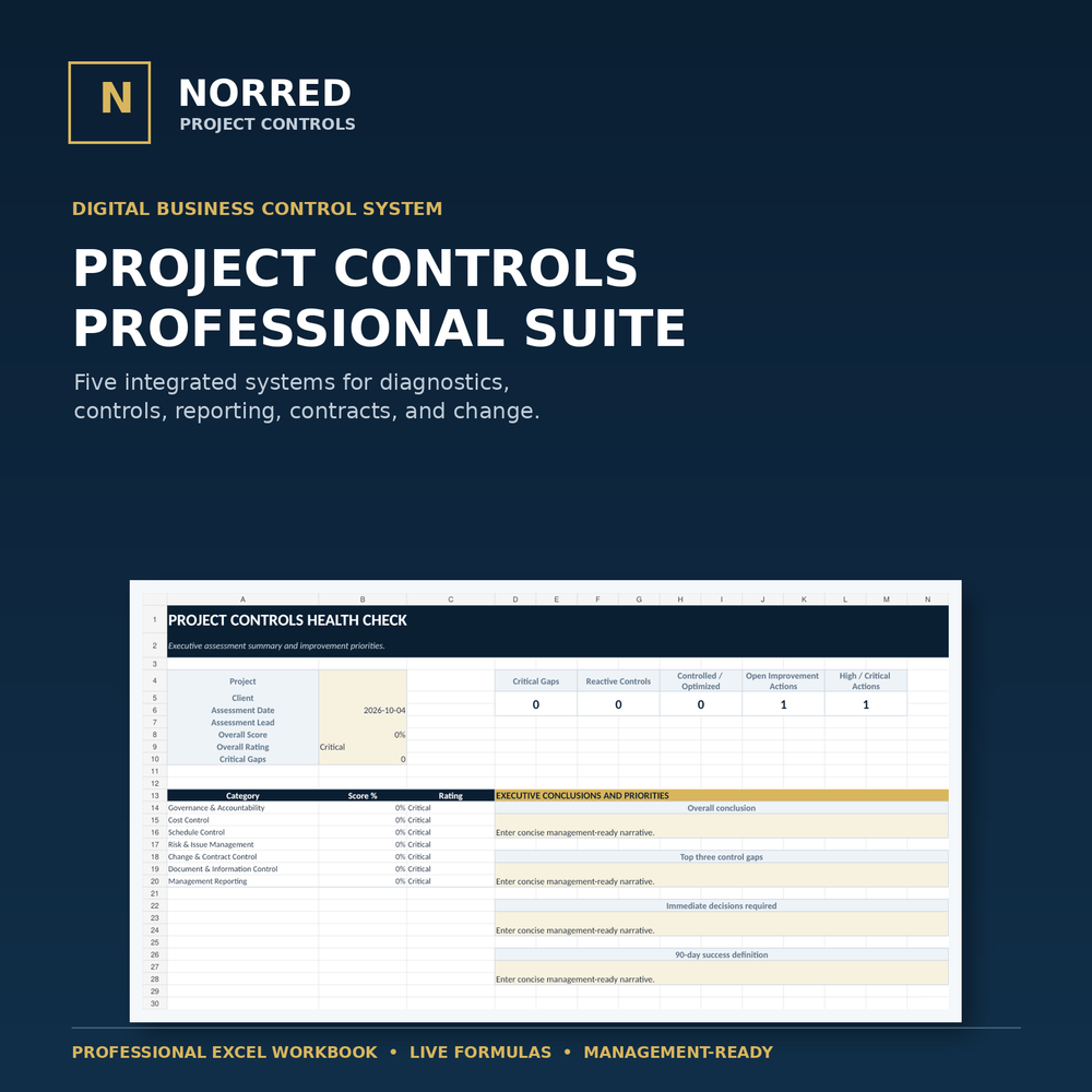 NORRED Project Controls Professional Suite cover