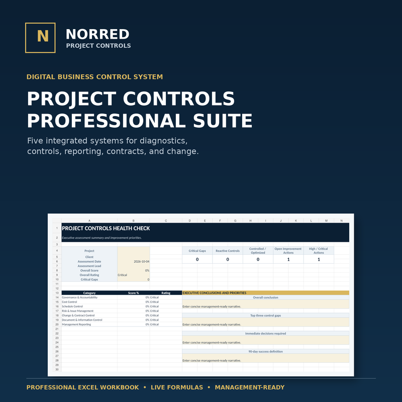 NORRED Project Controls Professional Suite cover